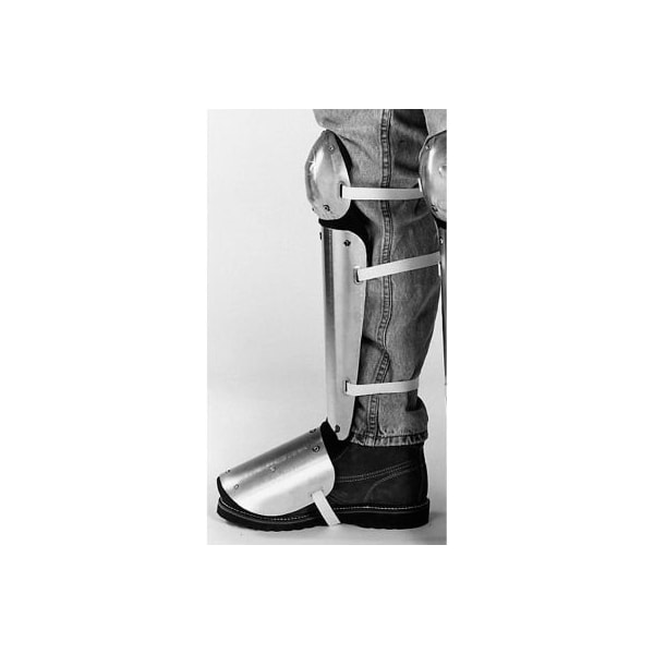 Ellwood Safety Appliance Co. Ellwood Safety Knee-Shin-Instep Guards, Web Straps, Aluminum Alloy, 12inL x 5inW, 1 Pair 333 - main